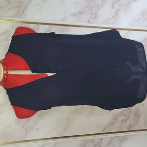 Violet+Claire navy blue sleeveless, lightweight blouse, Size L
